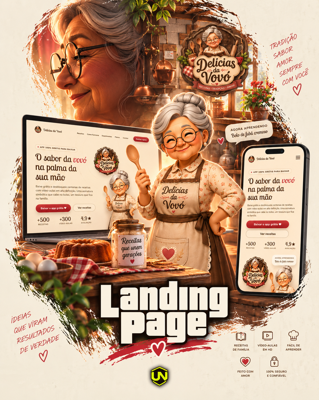 Capa do projeto Landing Page Delícias da Vovó