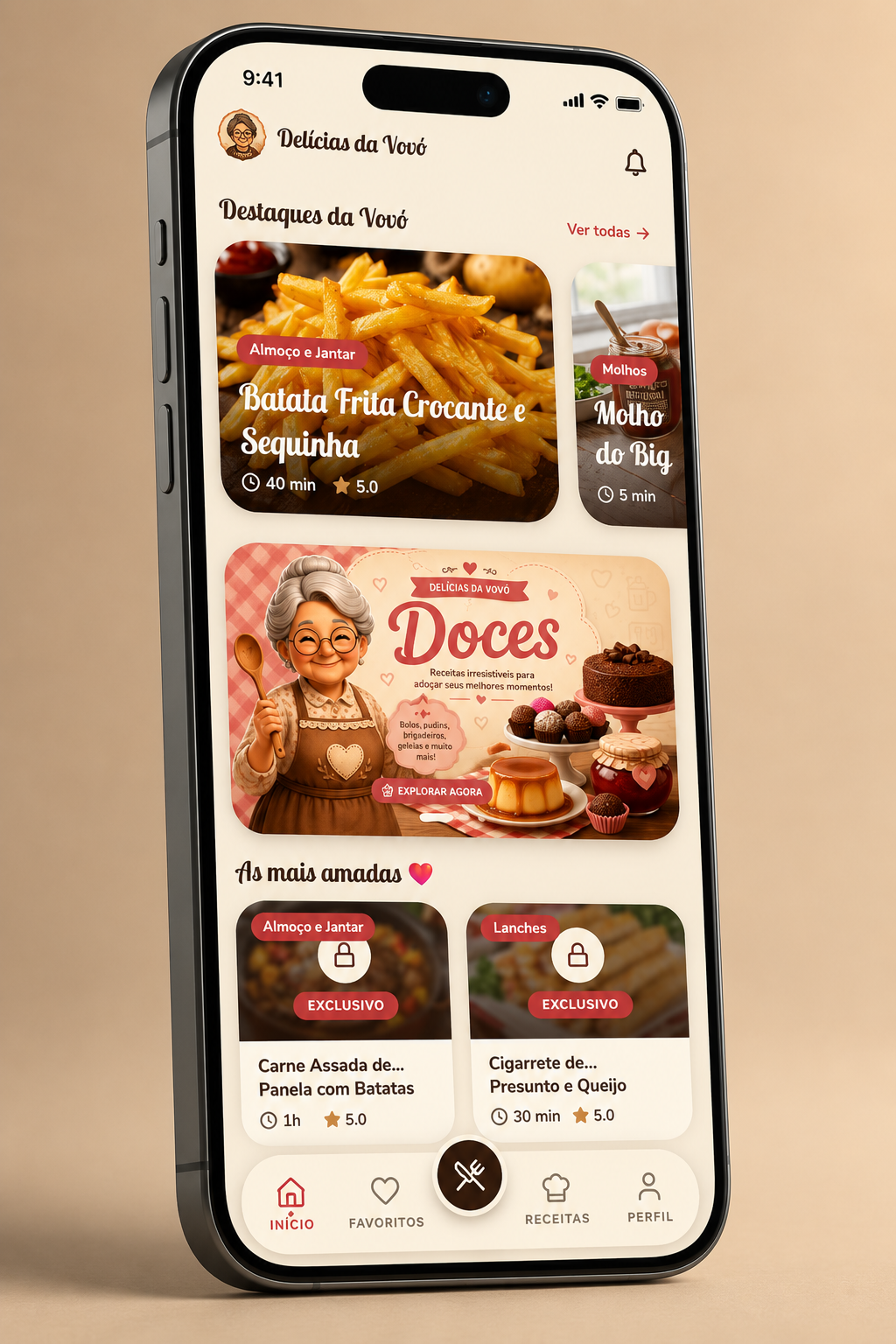 Capa do projeto App Delícias da Vovó